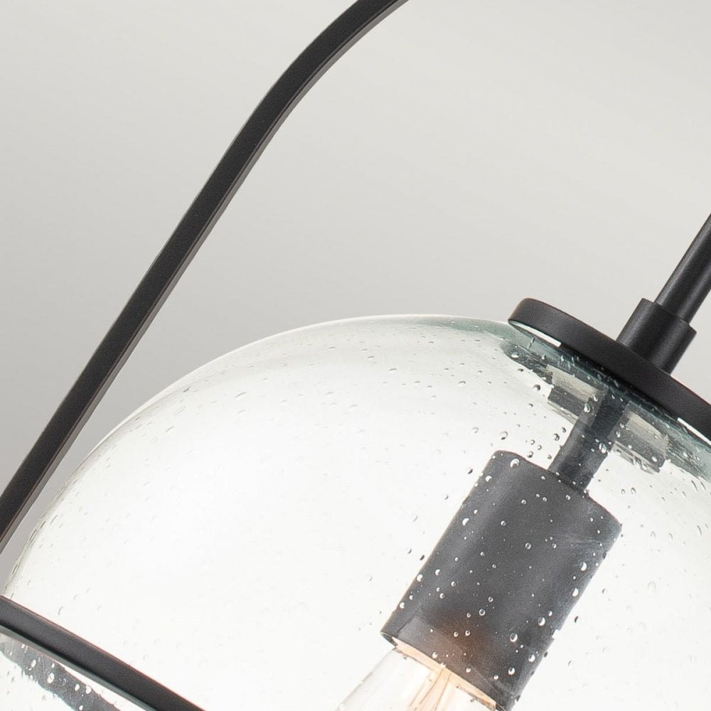 QN-SOMERSET-P-C-BK Somerset 1 Light Medium Pendant - Black/Clear
