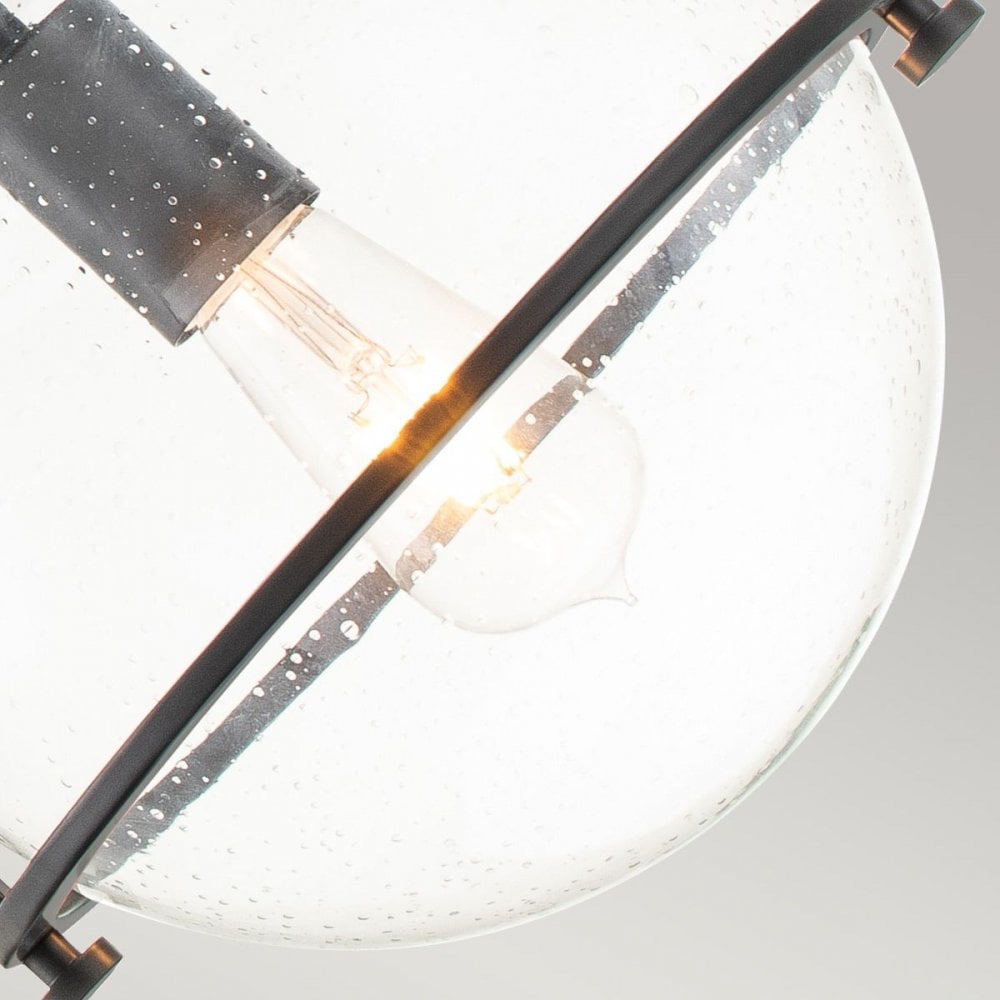 QN-SOMERSET-P-C-BK Somerset 1 Light Medium Pendant - Black/Clear