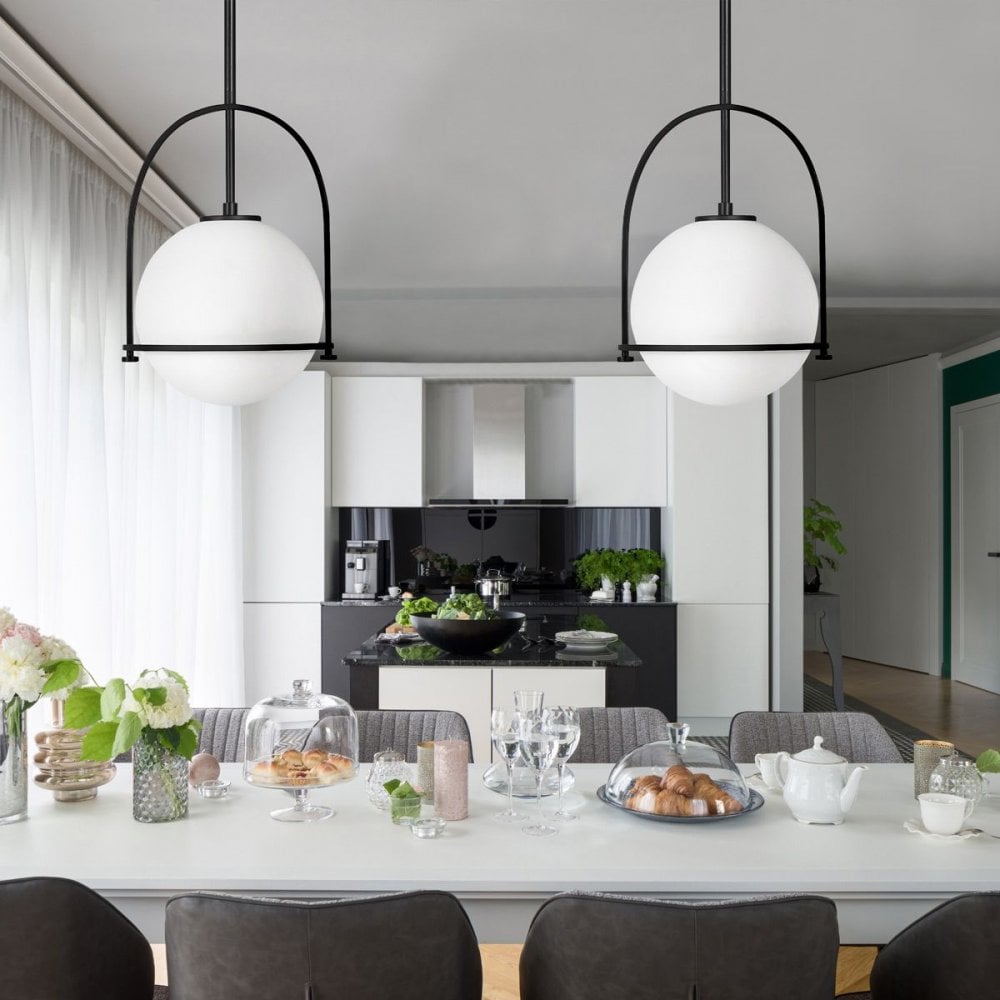 QN-SOMERSET-P-O-BK Somerset 1 Light Medium Pendant - Black
