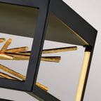 QN-STYX-LED-F-BG Styx LED Flush Black & Gilded Gold