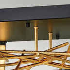 QN-STYX-LED-F-BG Styx LED Flush Black & Gilded Gold
