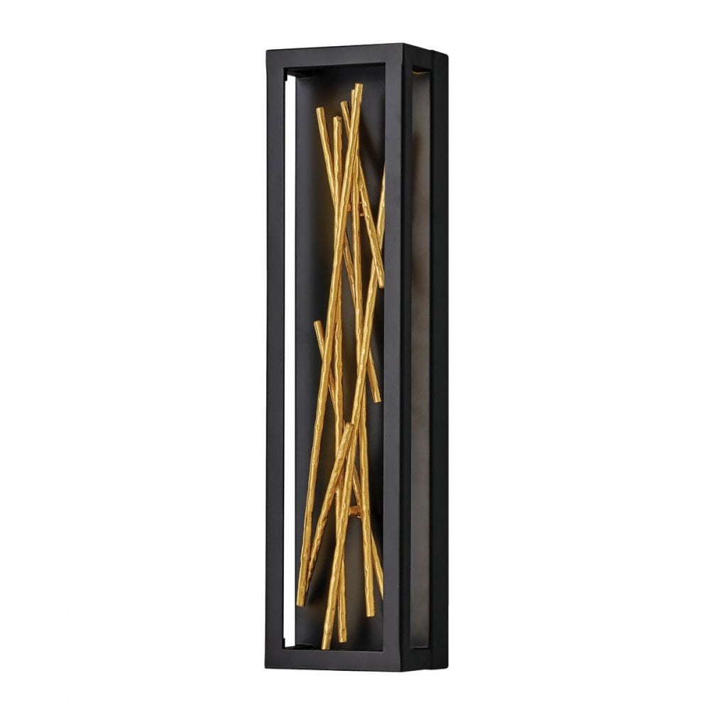 QN-STYX-LED-W-BG Styx LED Wall Light Black & Gilded Gold