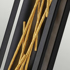 QN-STYX-LED-W-BG Styx LED Wall Light Black & Gilded Gold