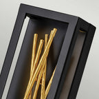 QN-STYX-LED-W-BG Styx LED Wall Light Black & Gilded Gold