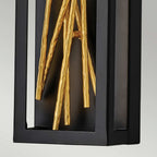 QN-STYX-LED-W-BG Styx LED Wall Light Black & Gilded Gold