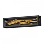 QN-STYX-LED-W-BG Styx LED Wall Light Black & Gilded Gold
