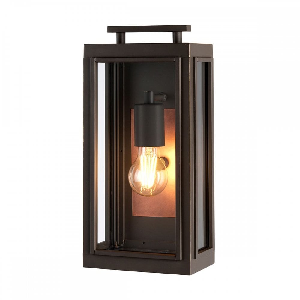 QN-SUTCLIFFE-S-OZ Sutcliffe 1 Light Wall Lantern - Oil Rubbed Bronze & Copper