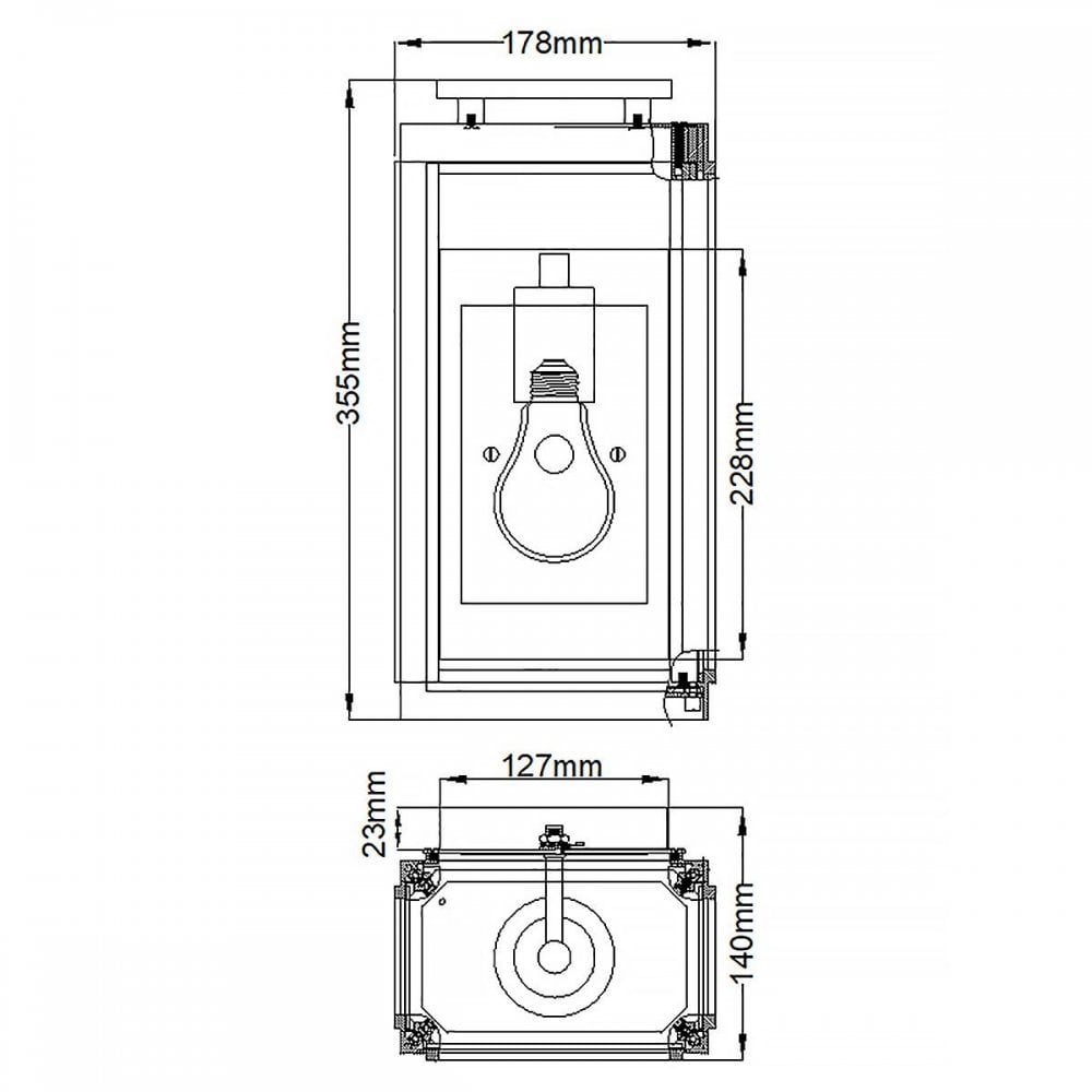 QN-SUTCLIFFE-S-OZ Sutcliffe 1 Light Wall Lantern - Oil Rubbed Bronze & Copper
