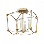 QN-THAYER-SF-ADB Thayer 4 Light Semi-Flush Antique Gild
