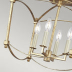 QN-THAYER-SF-ADB Thayer 4 Light Semi-Flush Antique Gild