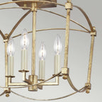 QN-THAYER-SF-ADB Thayer 4 Light Semi-Flush Antique Gild