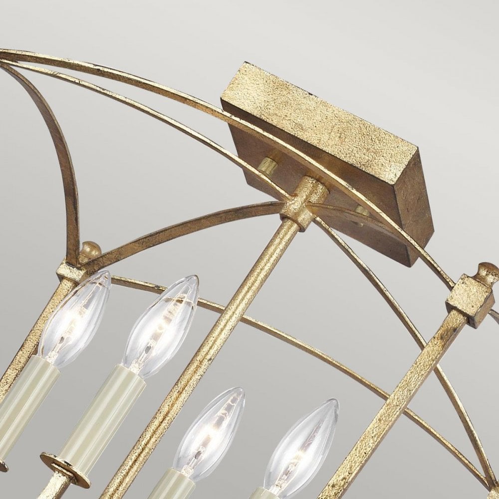 QN-THAYER-SF-ADB Thayer 4 Light Semi-Flush Antique Gild