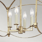QN-THAYER-SF-ADB Thayer 4 Light Semi-Flush Antique Gild