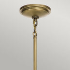 QN-TOLLIS-MP-NBR Tollis 1 Light Mini Pendant - Brass/White