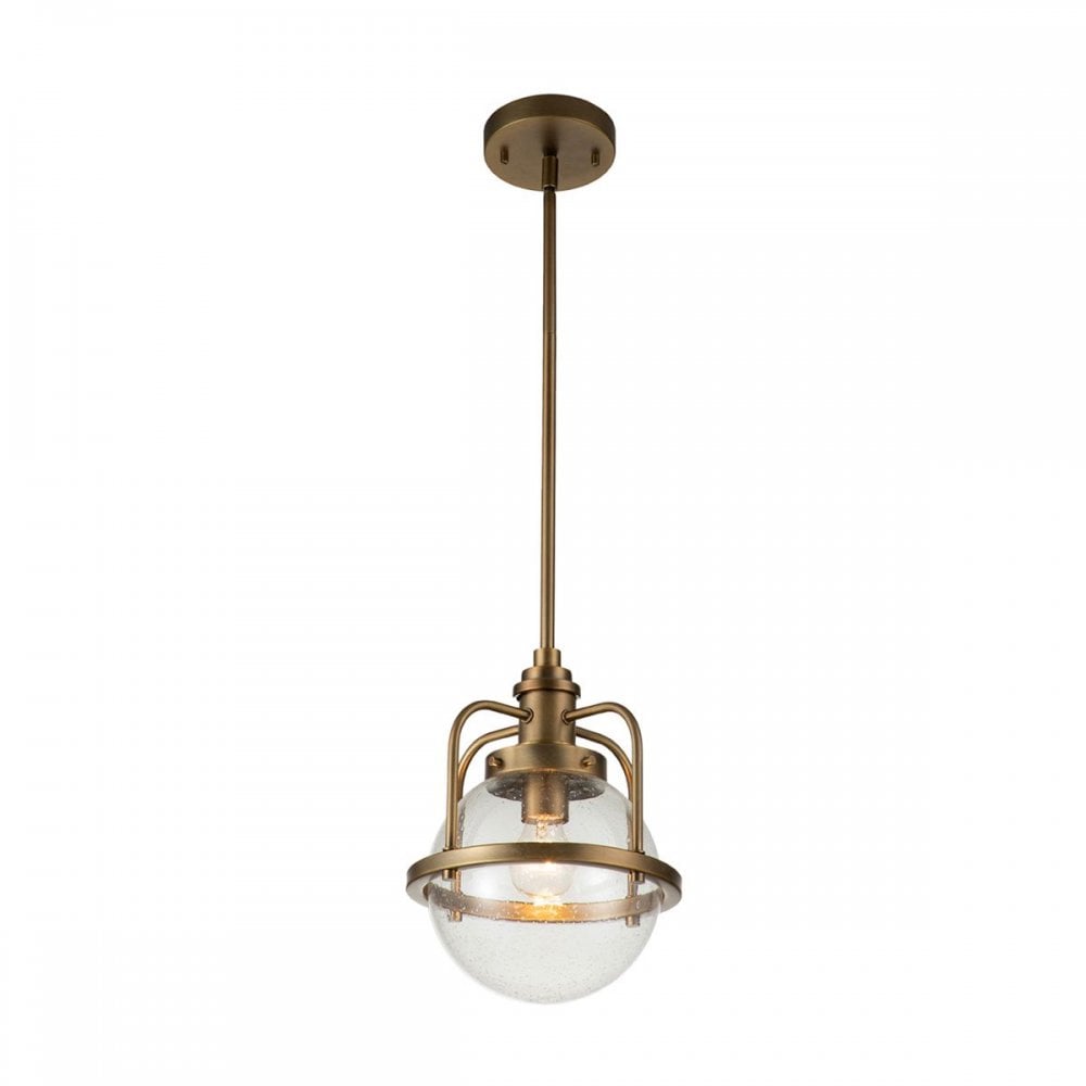 QN-TRIOCENT-P-NBR Triocent 1 Light Pendant/ Semi-Flush - Brass