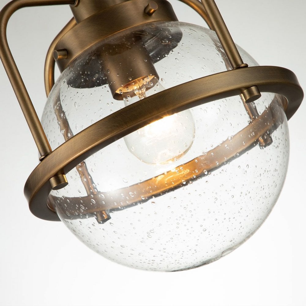 QN-TRIOCENT-P-NBR Triocent 1 Light Pendant/ Semi-Flush - Brass