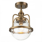 QN-TRIOCENT-P-NBR Triocent 1 Light Pendant/ Semi-Flush - Brass
