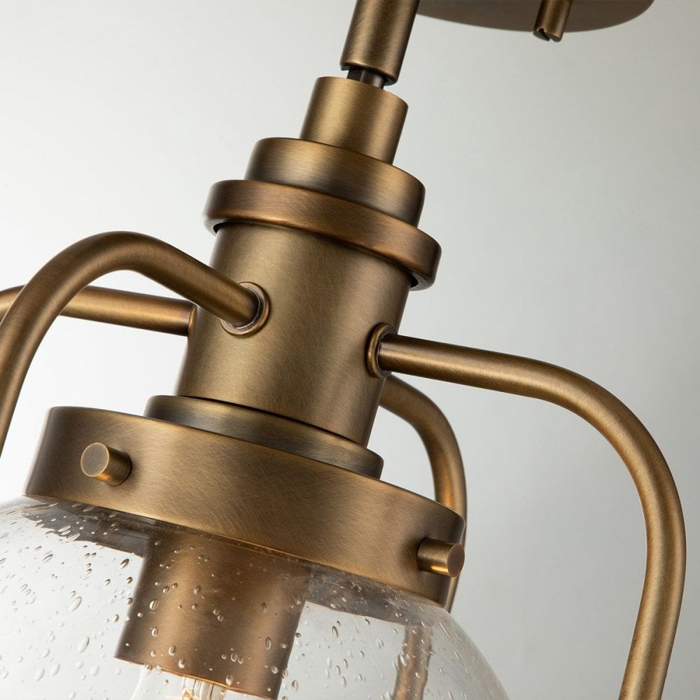 QN-TRIOCENT-P-NBR Triocent 1 Light Pendant/ Semi-Flush - Brass