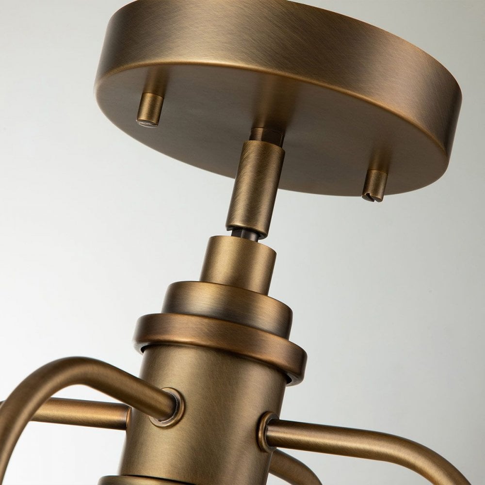 QN-TRIOCENT-P-NBR Triocent 1 Light Pendant/ Semi-Flush - Brass