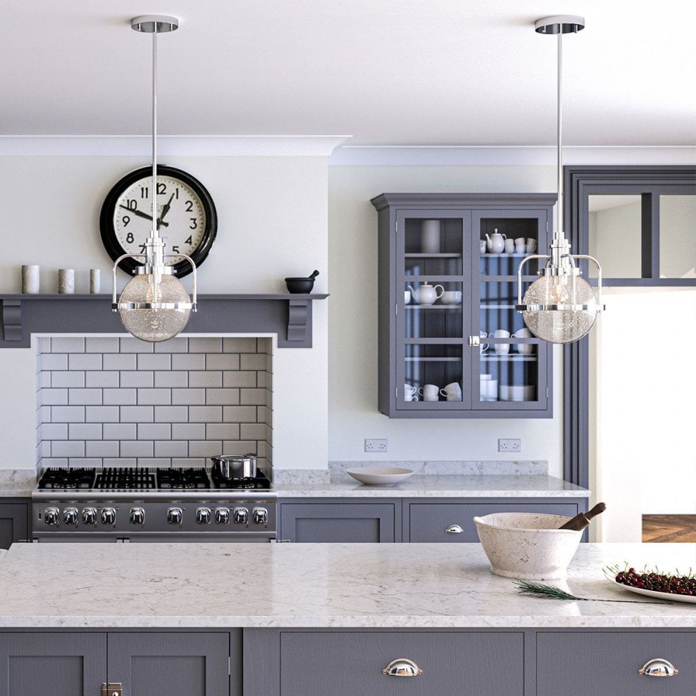 QN-TRIOCENT-P-PN Triocent 1 Light Pendant/ Semi-Flush- Nickel