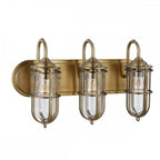 QN-URBANREST3 Urban Restoration 3 Light Wall Light Dark Antique Brass
