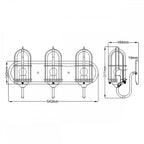 QN-URBANREST3 Urban Restoration 3 Light Wall Light Dark Antique Brass