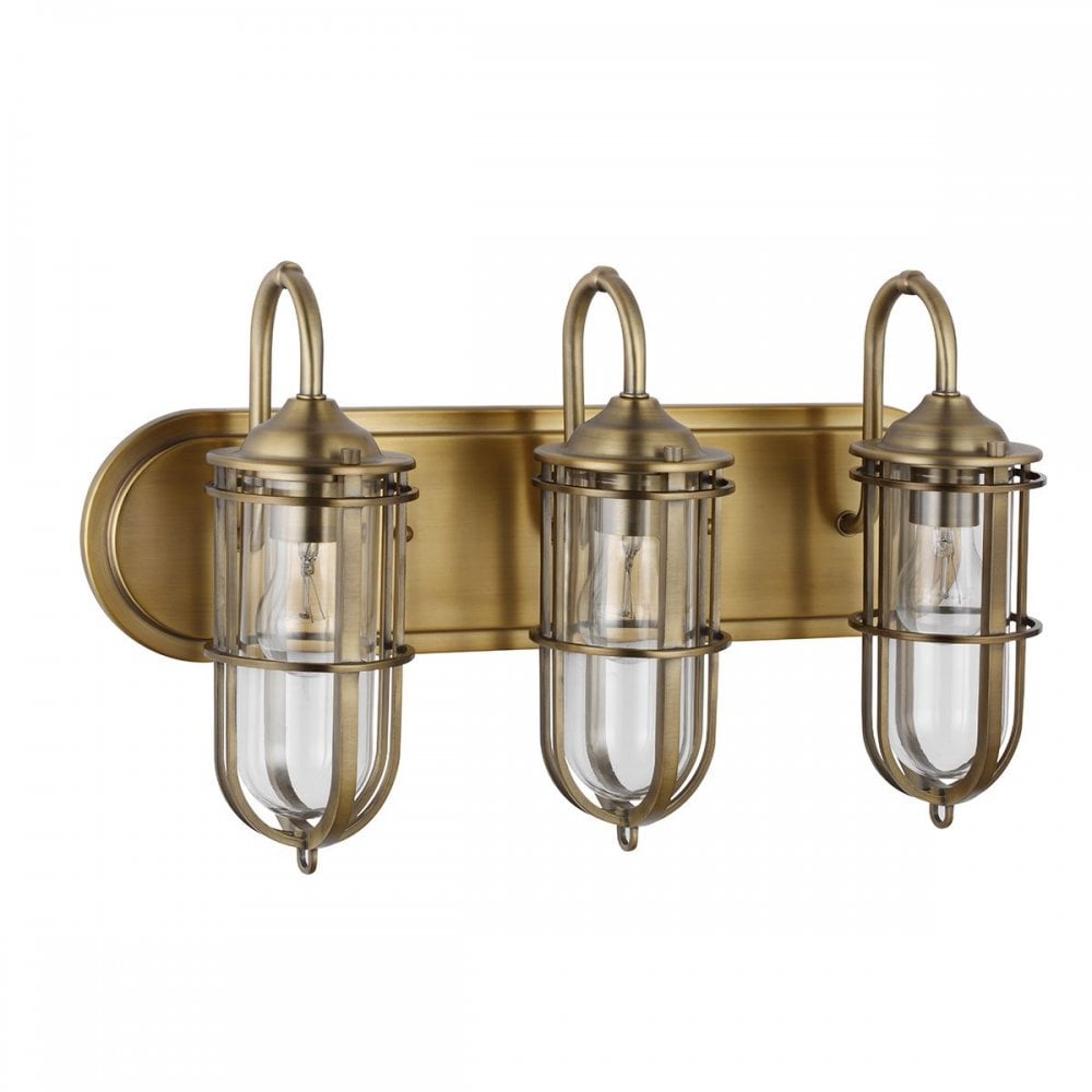 QN-URBANREST3 Urban Restoration 3 Light Wall Light Dark Antique Brass
