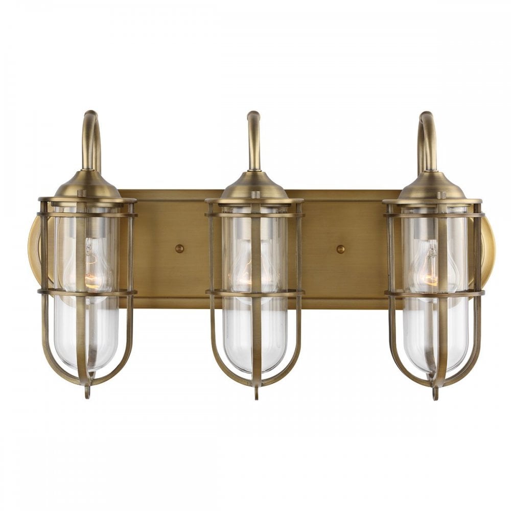 QN-URBANREST3 Urban Restoration 3 Light Wall Light Dark Antique Brass