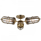 QN-URBANREST-3SF Urban Restoration 3 Light Semi Flush Dark Antique Brass