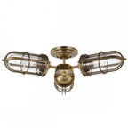 QN-URBANREST-3SF Urban Restoration 3 Light Semi Flush Dark Antique Brass