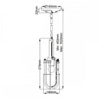 QN-URBANREST-MP Urban Restoration 1 Light Pendant Dark Antique Brass