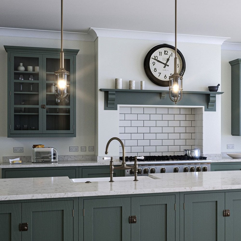 QN-URBANREST-MP Urban Restoration 1 Light Pendant Dark Antique Brass