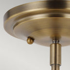 QN-URBANREST-MP Urban Restoration 1 Light Pendant Dark Antique Brass