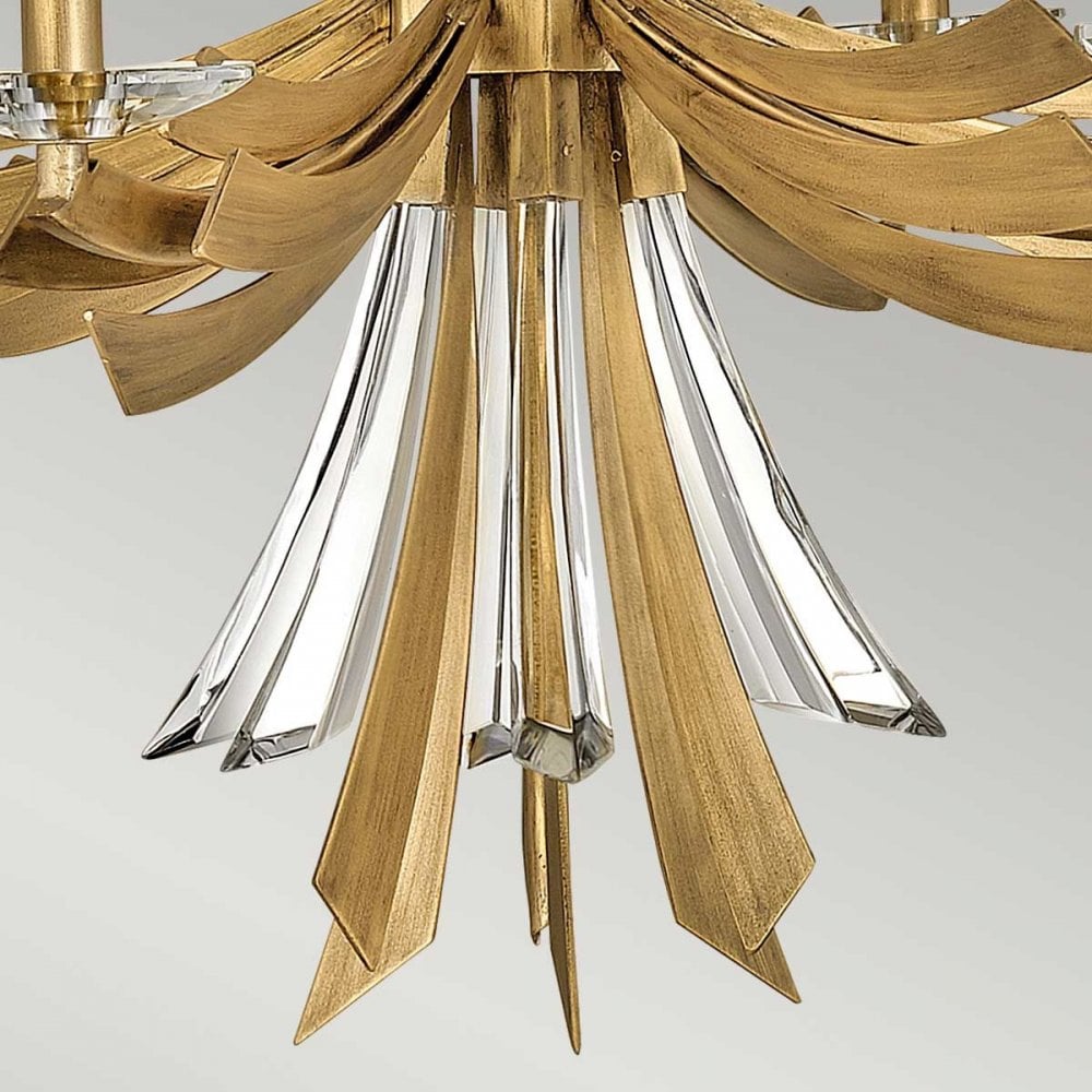 QN-VIDA6 Vida 6 Light Chandelier Burnished Gold