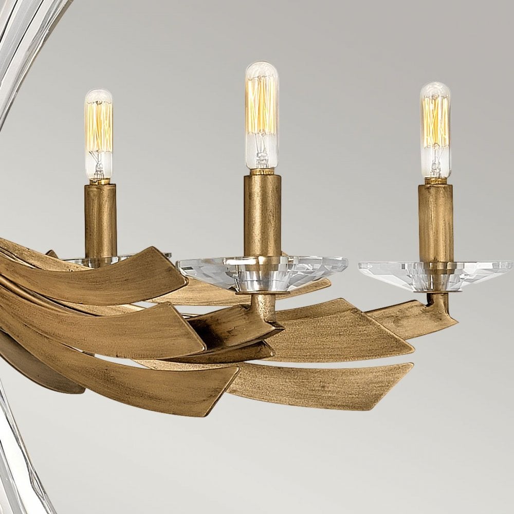 QN-VIDA6 Vida 6 Light Chandelier Burnished Gold