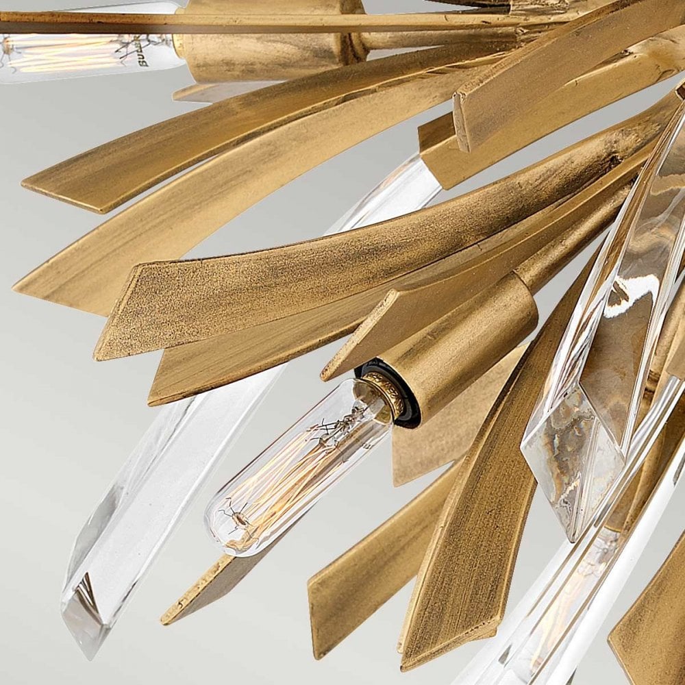 QN-VIDA-9F Vida 9 Light Semi Flush Light Burnished Gold