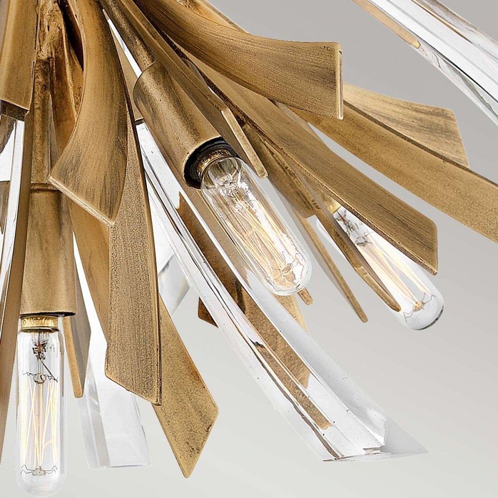 QN-VIDA-9F Vida 9 Light Semi Flush Light Burnished Gold