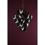 GEN0842 Genoa 8 Light Pendant Natural Brass and Smoked Glass