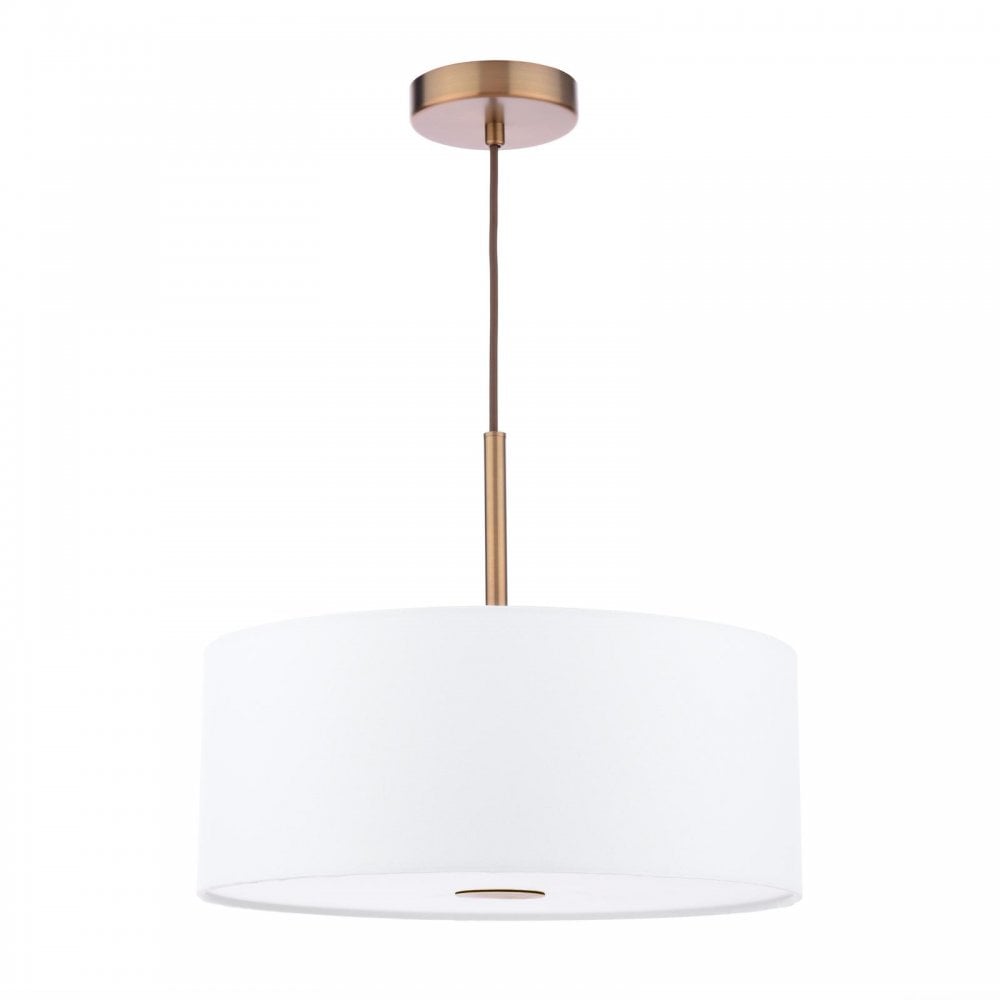 ISL1063 Isla 3 Light Pendant Antique Bronze and Ivory Shade 40cm