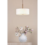 ISL1063 Isla 3 Light Pendant Antique Bronze and Ivory Shade 40cm