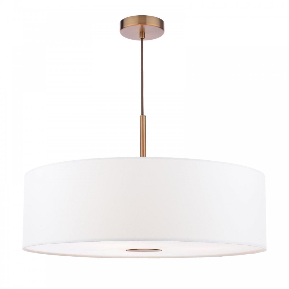 ISL1763 Isla 3 Light Pendant Antique Bronze and Ivory Shade 60cm