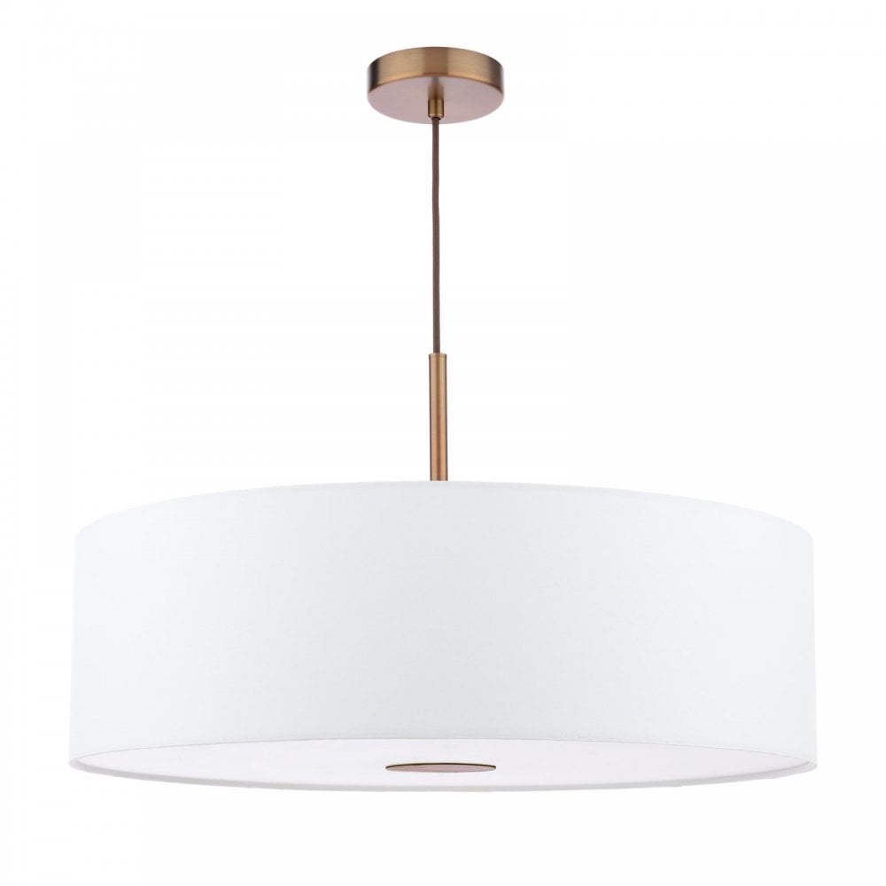 ISL1763 Isla 3 Light Pendant Antique Bronze and Ivory Shade 60cm