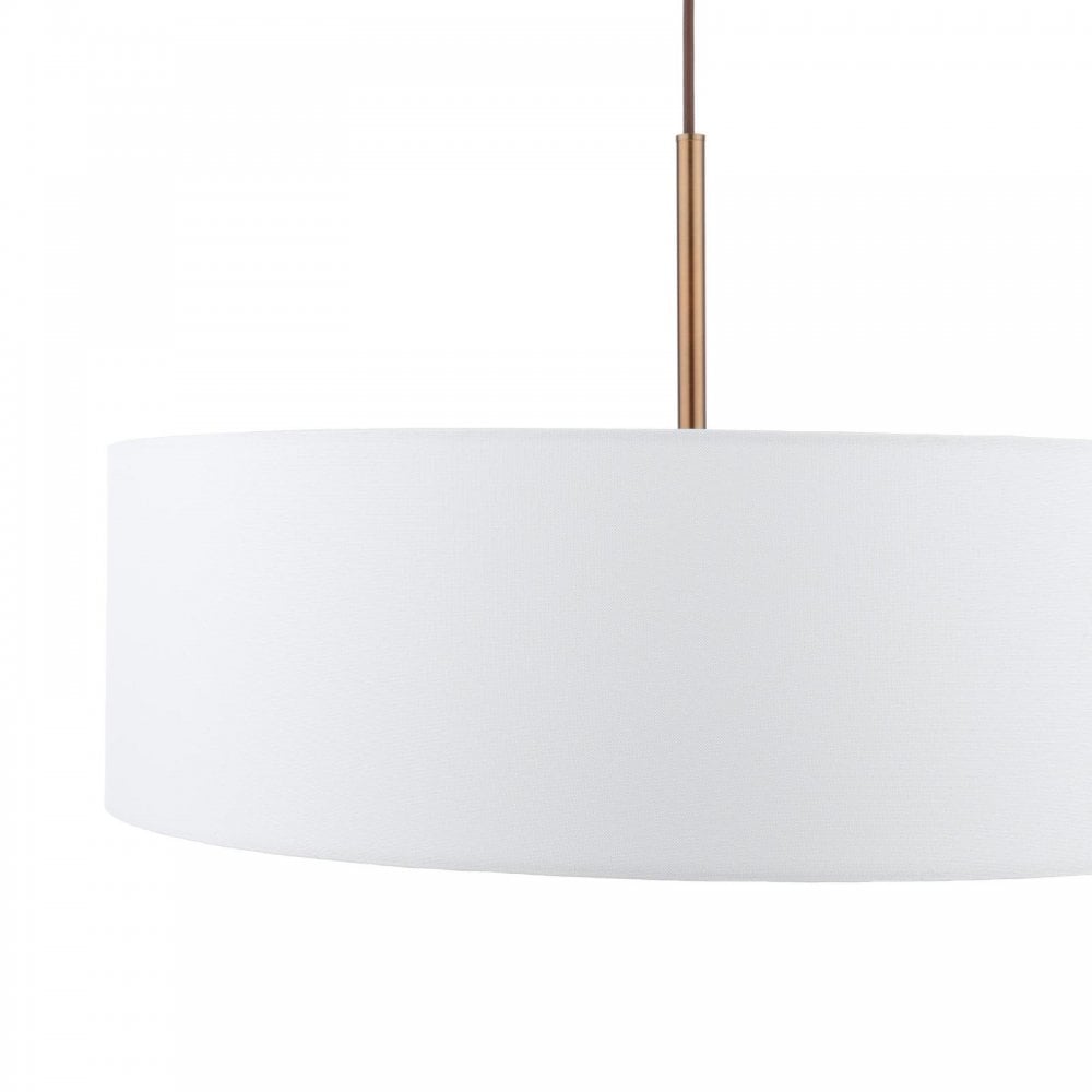 ISL1763 Isla 3 Light Pendant Antique Bronze and Ivory Shade 60cm