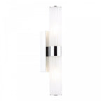 LAR0950 Lars 2 Light Bathroom Wall Light Polished Chrome and White Frosted Acrylic IP44