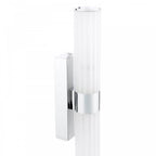 LAR0950 Lars 2 Light Bathroom Wall Light Polished Chrome and White Frosted Acrylic IP44