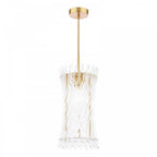 LOI0135 Loire Pendant Natural Brass and Glass