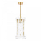 LOI0135 Loire Pendant Natural Brass and Glass