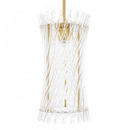 LOI0135 Loire Pendant Natural Brass and Glass