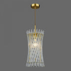 LOI0135 Loire Pendant Natural Brass and Glass