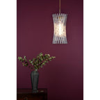 LOI0135 Loire Pendant Natural Brass and Glass